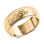 Royal Bali Collection - 9K Yellow Gold Floral Band Spinner Ring_8510534