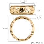 Royal Bali Collection - 9K Yellow Gold Floral Band Spinner Ring_8510534_7