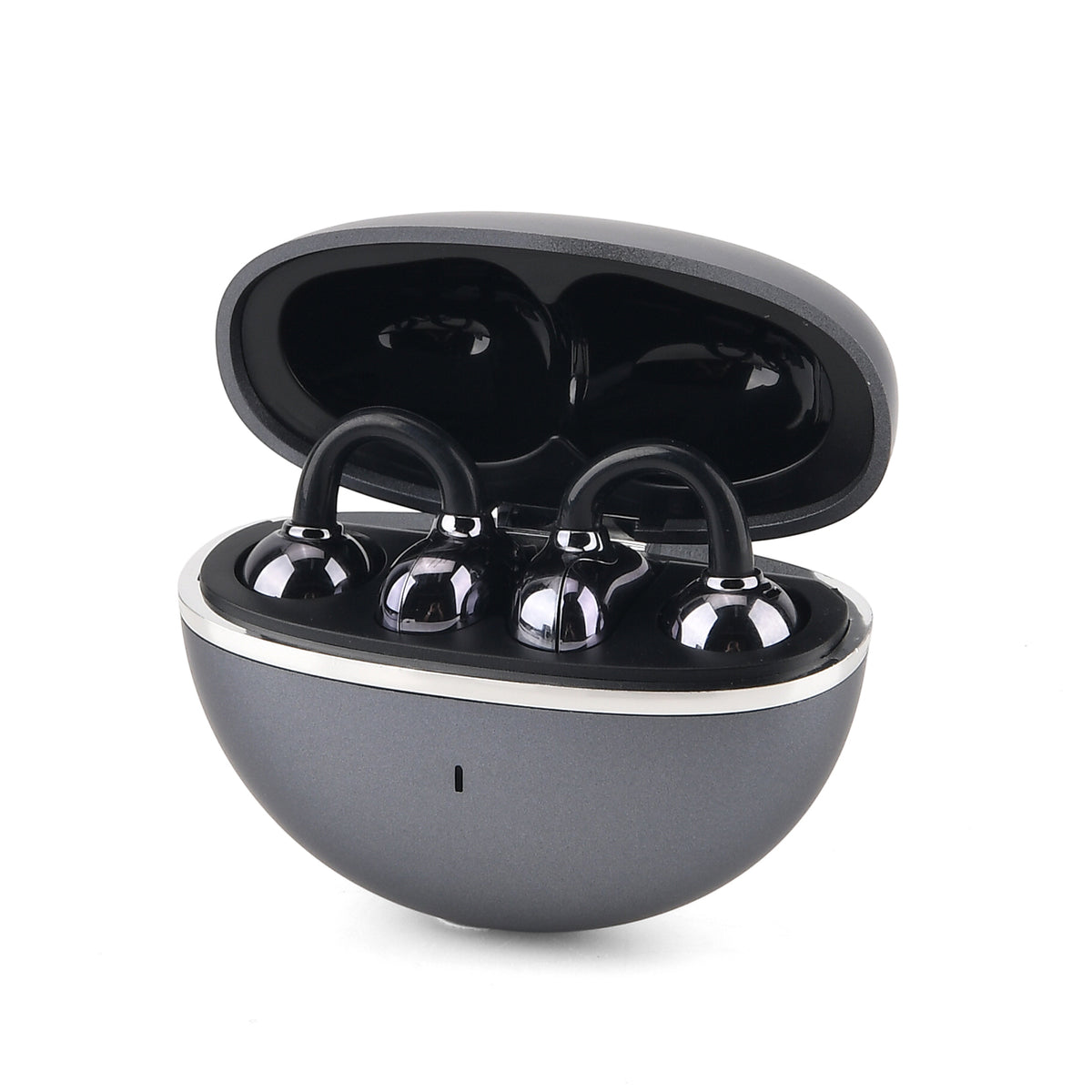 Wireless Ear Clip Butterfly Earrings Bluetooth Earbuds - Premium Bluetooth V6.0, 230mAh Charging Case 3-4 Hours Music Time - Shiny Black V32636638 2
