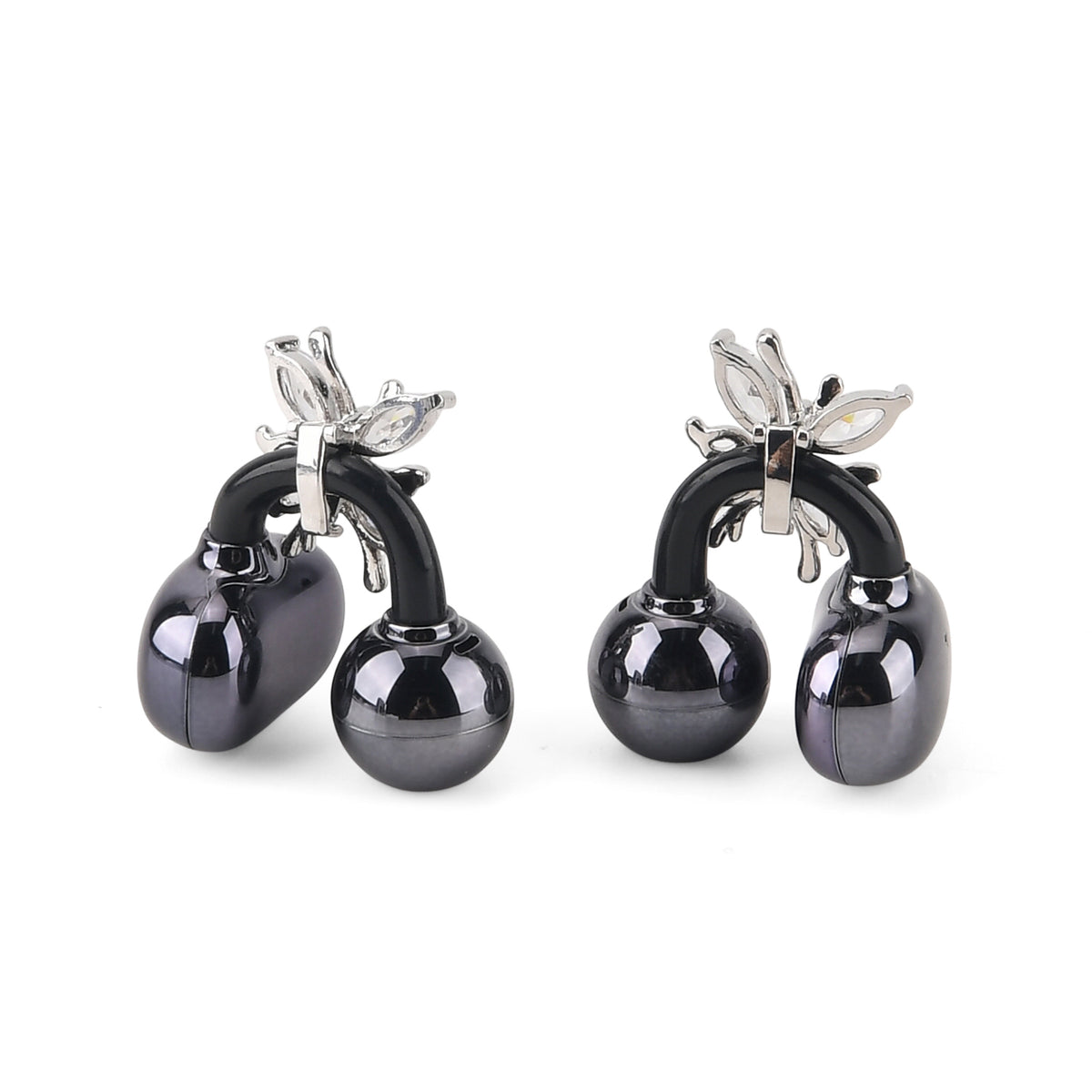 Wireless Ear Clip Butterfly Earrings Bluetooth Earbuds - Premium Bluetooth V6.0, 230mAh Charging Case 3-4 Hours Music Time - Shiny Black V32636638 3