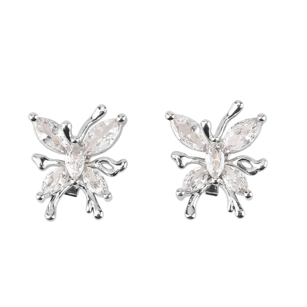 Wireless Ear Clip Butterfly Earrings Bluetooth Earbuds - Premium Bluetooth V6.0, 230mAh Charging Case 3-4 Hours Music Time - Shiny Black_8510543_5