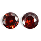 Set Of 2 Garnet Cubic Zirconia Round 5 mm Gemstone, 1.64 Ct_8511505