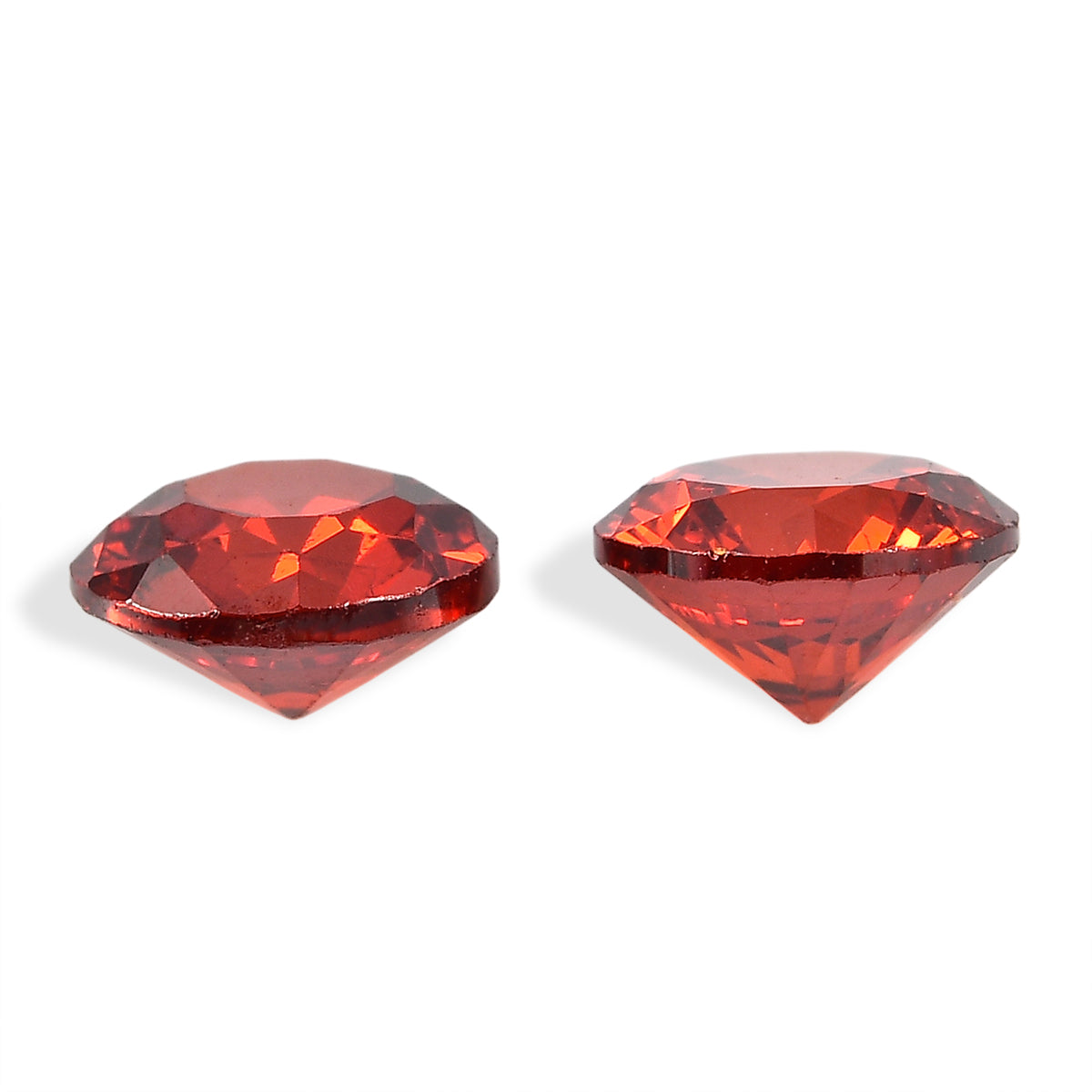 Set Of 2 Garnet Cubic Zirconia Round 5 mm Gemstone, 1.64 Ct V32520044 3