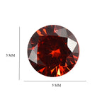 Set Of 2 Garnet Cubic Zirconia Round 5 mm Gemstone, 1.64 Ct_8511505_4