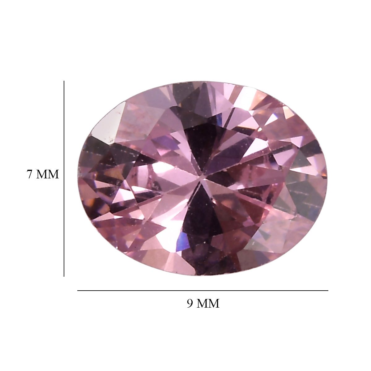 Pink Cubic Zirconia Oval Cut Cut 9X7 mm Gemstone, 2.60 Ct V32514000 5