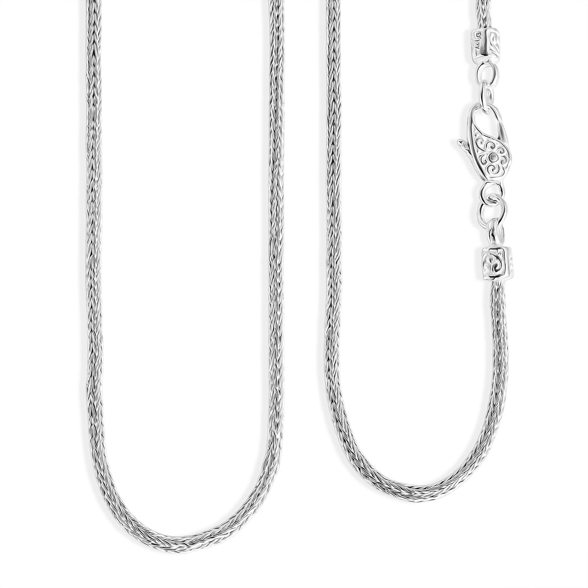 D'Joy Sterling Silver Tulangnaga Necklace (Size - 18) with Lobster Clasp, V32518100 0