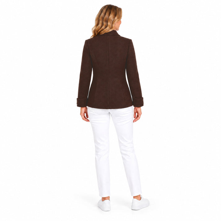 Emreco Short Formal Single Breasted Coat (Size 12) - Chocolate 8512561 2