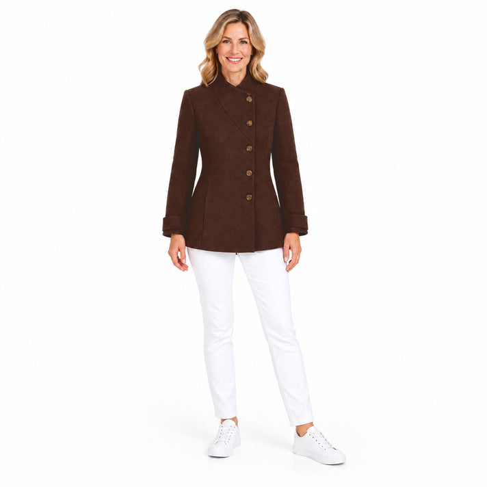 Emreco Short Formal Single Breasted Coat (Size 16) - Chocolate 8512563 1