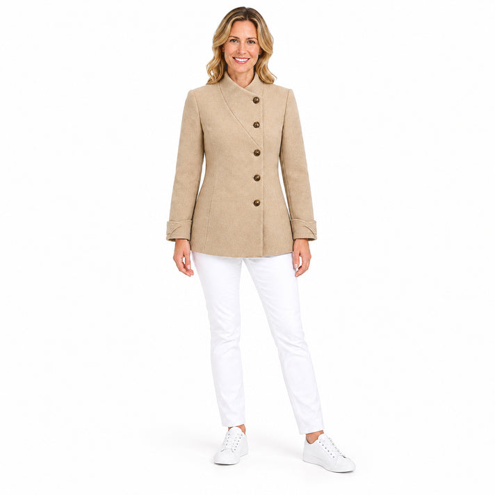 Emreco Short Formal Single Breasted Coat (Size 16) - Carmel 8512569 1