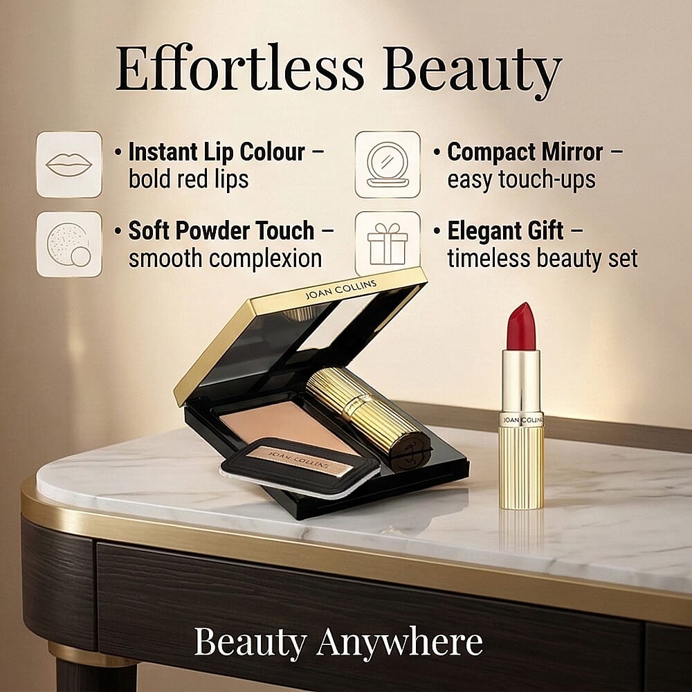 COMPACT DUO - Lipstick &amp; Powder - HELENA (Red) with Free Nail Lacquer (12ml) 8512578 3