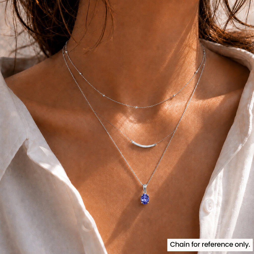 Rhapsody 950 Platinum AAAA Tanzanite Oval Solitaire Pendant 1.05 Ct_8513195_6