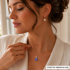 20TH BIRTHDAY - 950 Platinum AAAA Tanzanite Cushion Solitaire Pendant 1.05 Ct_8513196_2