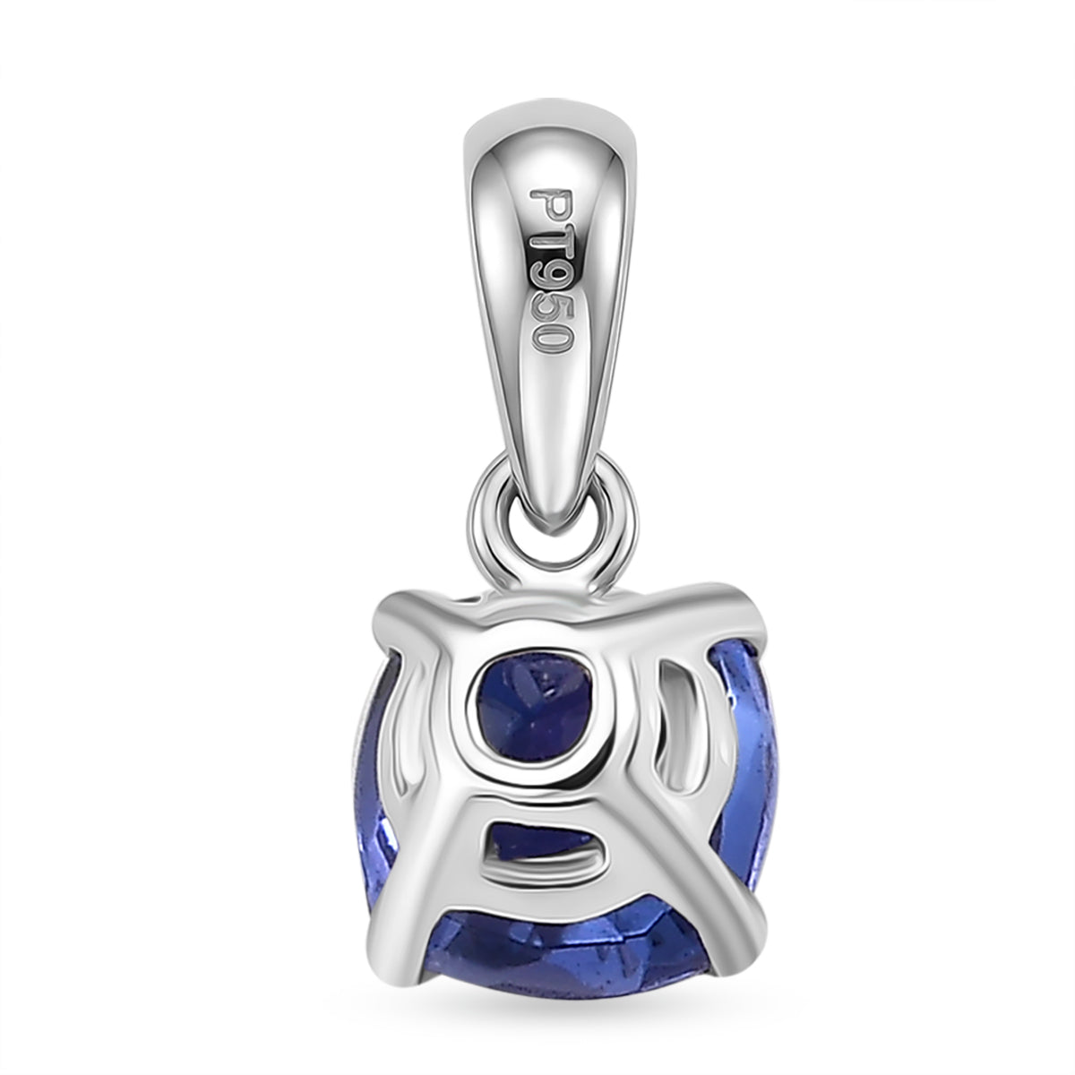 Rhapsody 950 Platinum AAAA Tanzanite Cushion Solitaire Pendant 1.05 Ct V32526010 4