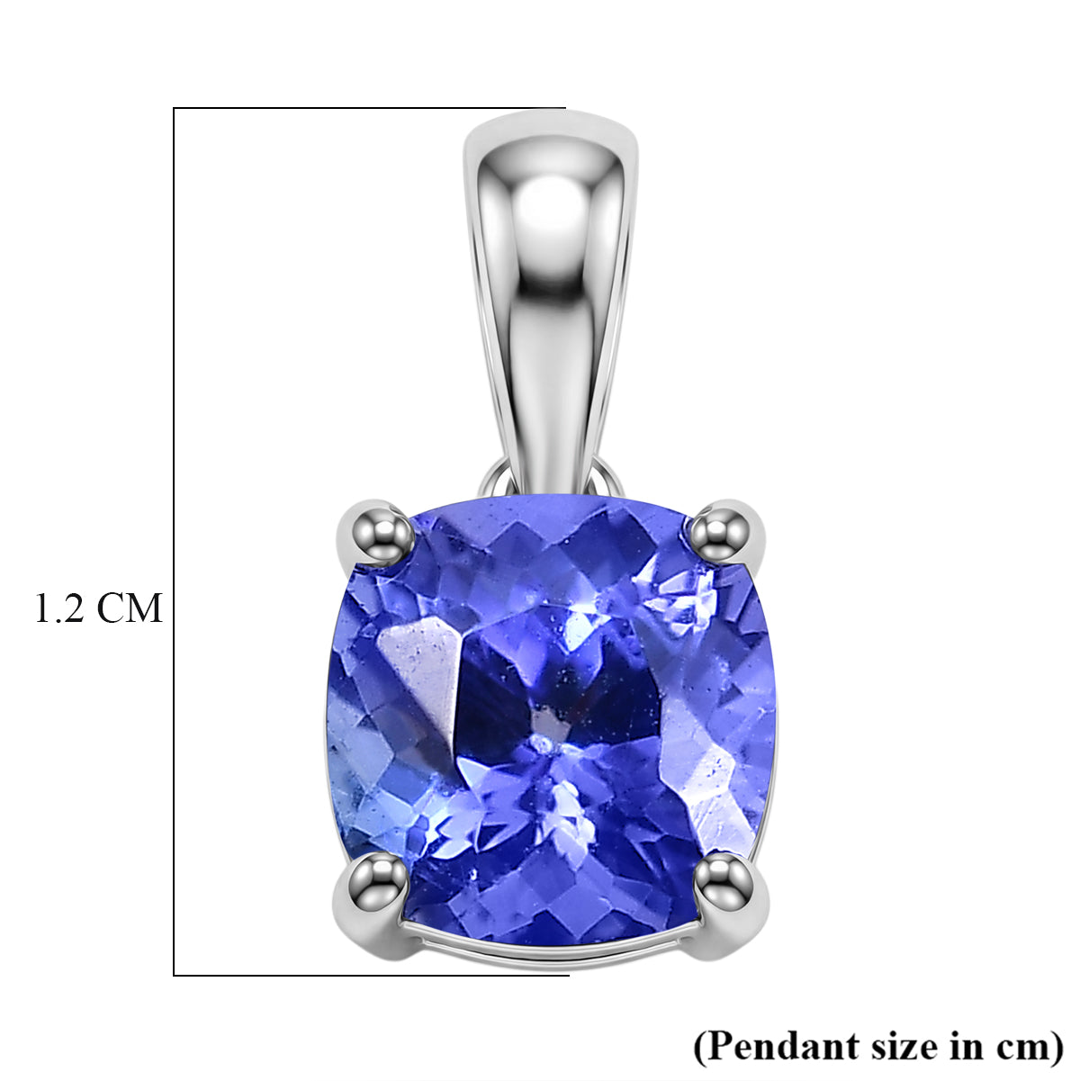 Rhapsody 950 Platinum AAAA Tanzanite Cushion Solitaire Pendant 1.05 Ct V32526010 9