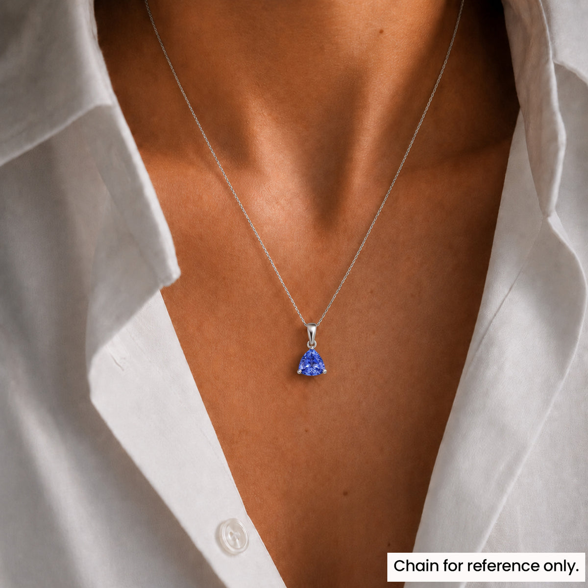 Rhapsody 950 Platinum AAAA Tanzanite Trilliant Solitaire Pendant 1.05 Ct V32534856 2