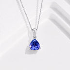20TH BIRTHDAY - 950 Platinum AAAA Tanzanite Trilliant Solitaire Pendant 1.05 Ct_8513197_4