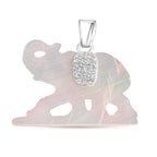 Royal Bali Collection - Mother Of Pearl Sterling Silver Elephant Pendant 6.90  Ct._8513256_4