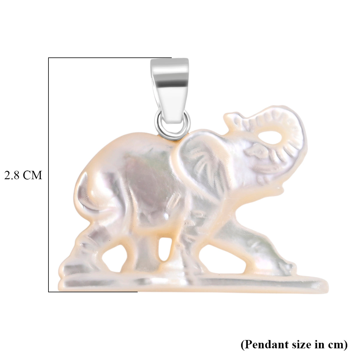 Royal Bali Collection - Mother Of Pearl Sterling Silver Elephant Pendant 6.90  Ct. 8513256 6