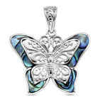 Royal Bali Collection - D'Joy Abalone Shell Sterling Silver Butterfly Pendant 2.00 Ct._8513257