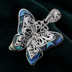 Royal Bali Collection - D'Joy Abalone Shell Sterling Silver Butterfly Pendant 2.00 Ct._8513257_2
