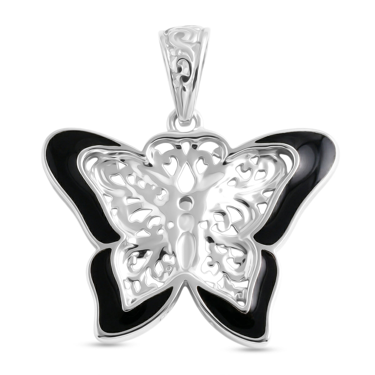 D'Joy Abalone Shell Sterling Silver Butterfly Pendant 2.00 Ct. V32530107 5