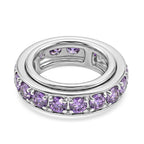 EverTrue - Amethyst Cubic Zirconia Full Eternity Band Ring 7.50 Ct._8513268_4