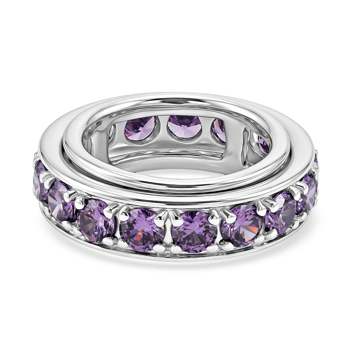 EverTrue - Amethyst Cubic Zirconia Full Eternity Band Ring 7.50 Ct. V32442936 1