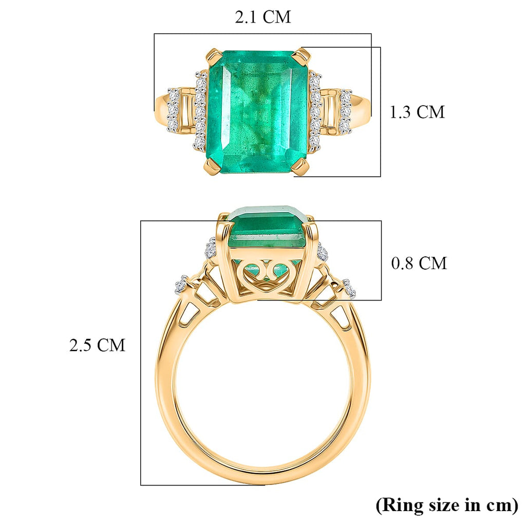 D'Joy Emeraldine Triplet Quartz & White Zircon Ring in 18K Vermeil Yellow Gold Plated Sterling Silver 5.55 Ct._8513959_5