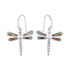 Royal Bali Collection - Abalone Shell Sterling Silver Dragon Fly Earring with Hook 6.32 Ct._8514021_3
