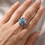 Royal Bali Collection - D'Joy Abalone Shell Sterling Silver Floral Ring 1.50 Ct_8514078_2