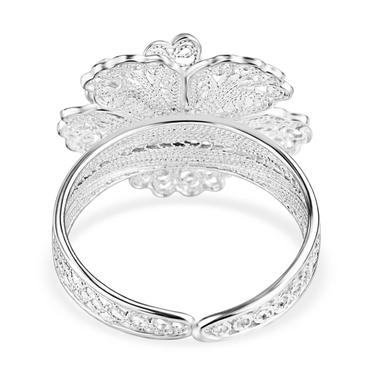 Royal Bali Collection - Sterling Silver Floral Ring V32516728 6