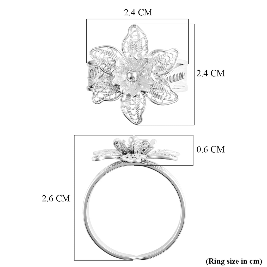 Royal Bali Collection - Sterling Silver Floral Ring_8514347_5