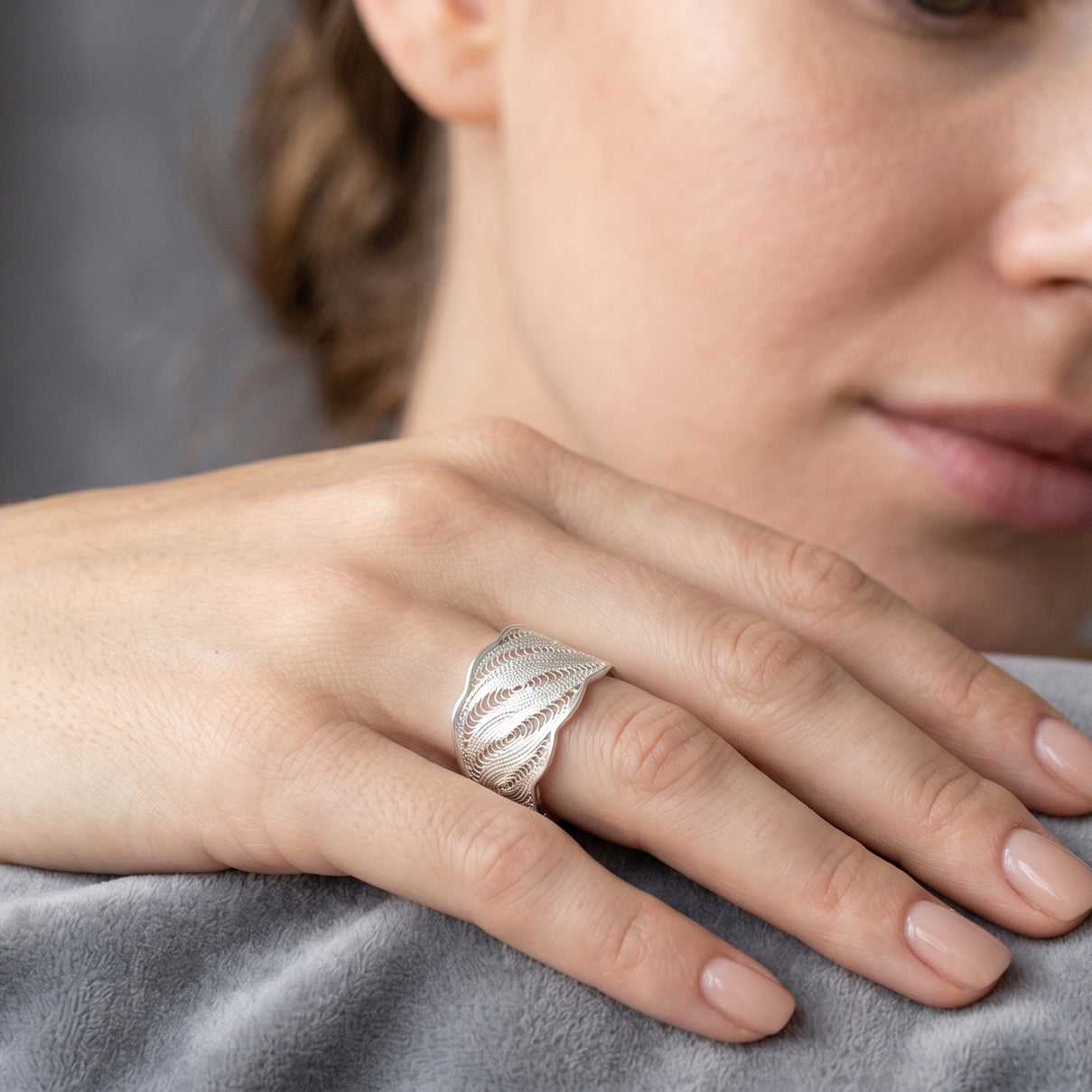 Royal Bali Collection - Sterling Silver Feather Ring 8514375 2