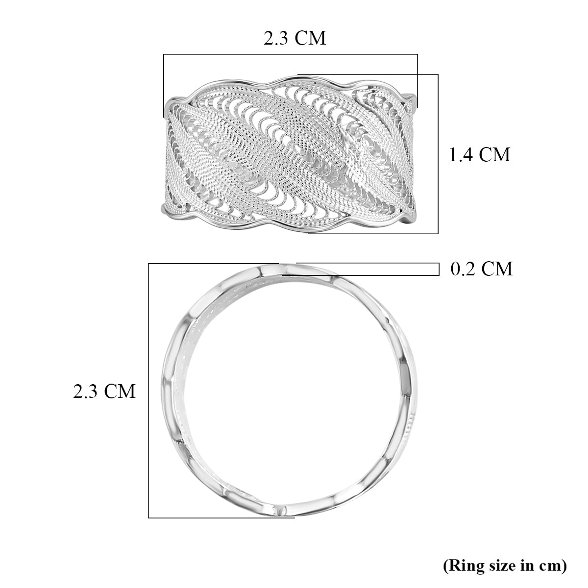 Royal Bali Collection - Sterling Silver Feather Ring 8514375 6