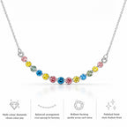 Luxuriant-Lab Grown Multi Colour Diamond (SI-G/H ) Necklace (Size - 20) in Rhodium Overlay Sterling Silver 1.00 Ct._8514439_5