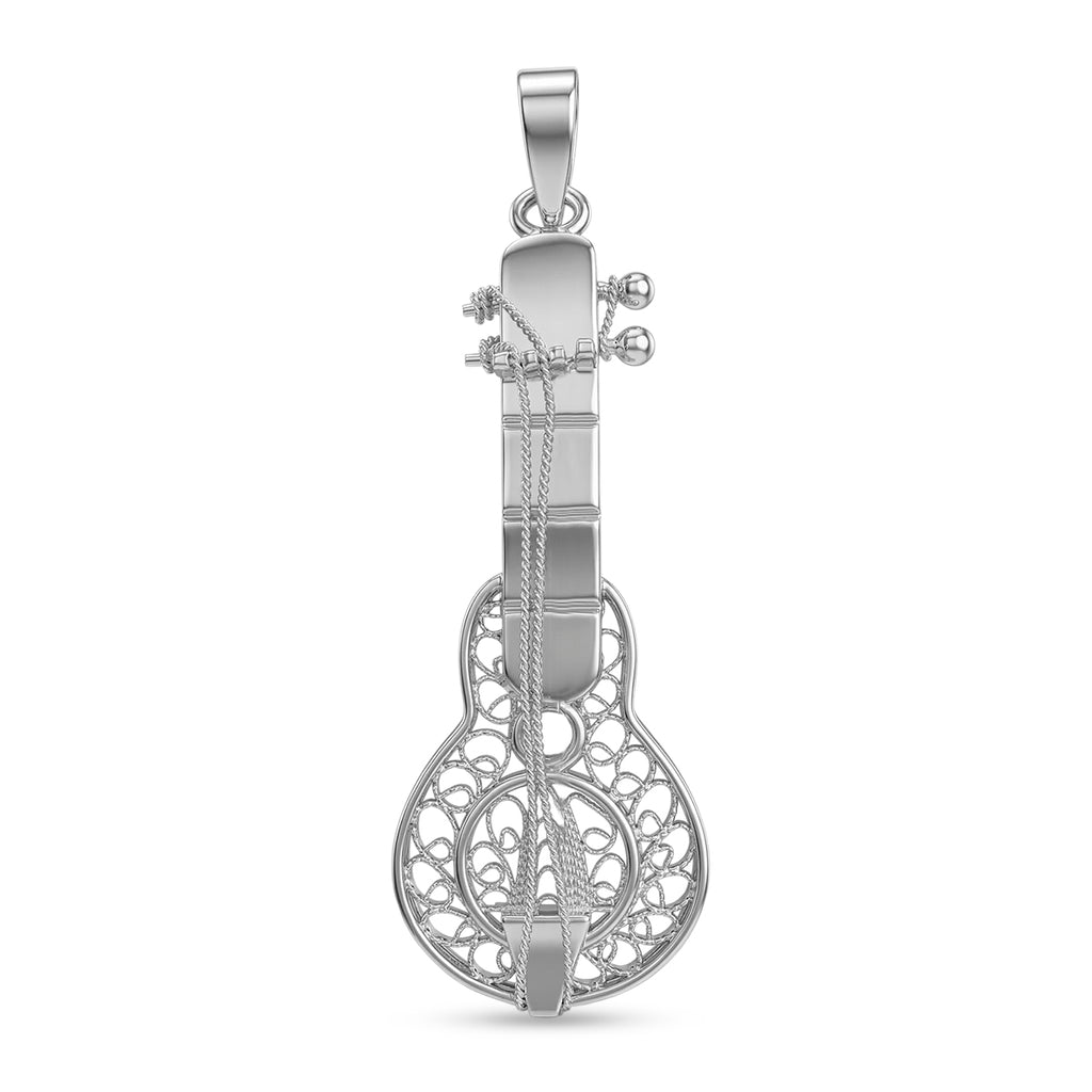 Royal Bali Collection - Sterling Silver Guitar Design Pendant_8514544