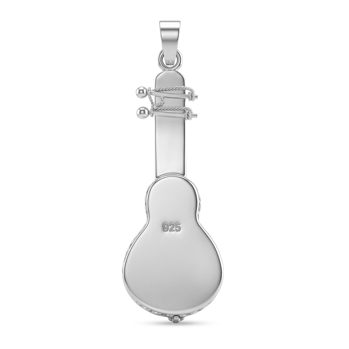 Royal Bali Collection - Sterling Silver Guitar Design Pendant 8514544 5