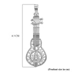 Royal Bali Collection - Sterling Silver Guitar Design Pendant_8514544_5