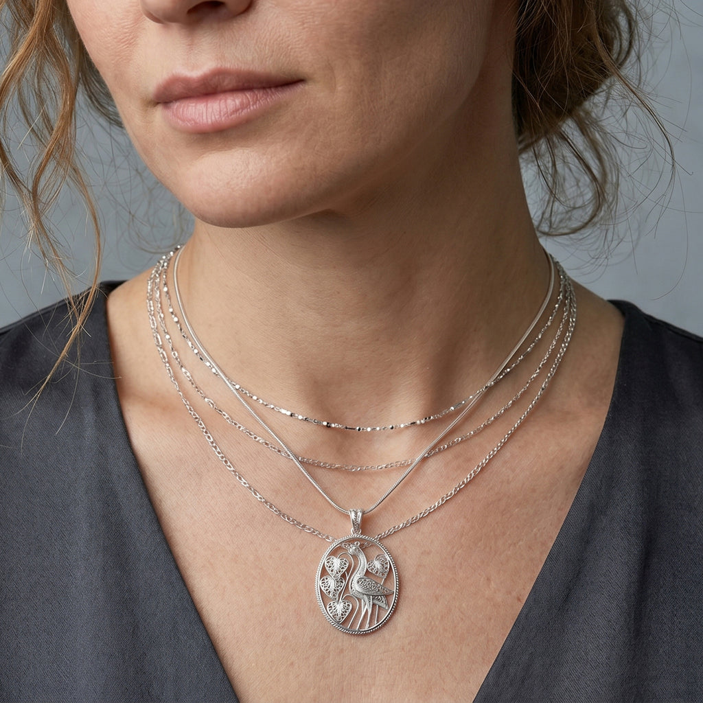 Royal Bali Collection - Sterling Silver Peacock Pendant_8514547_2