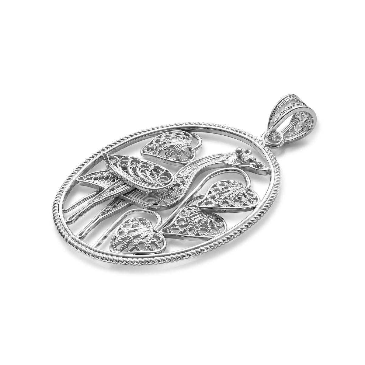 Royal Bali Collection - Sterling Silver Peacock Pendant V32606430 4