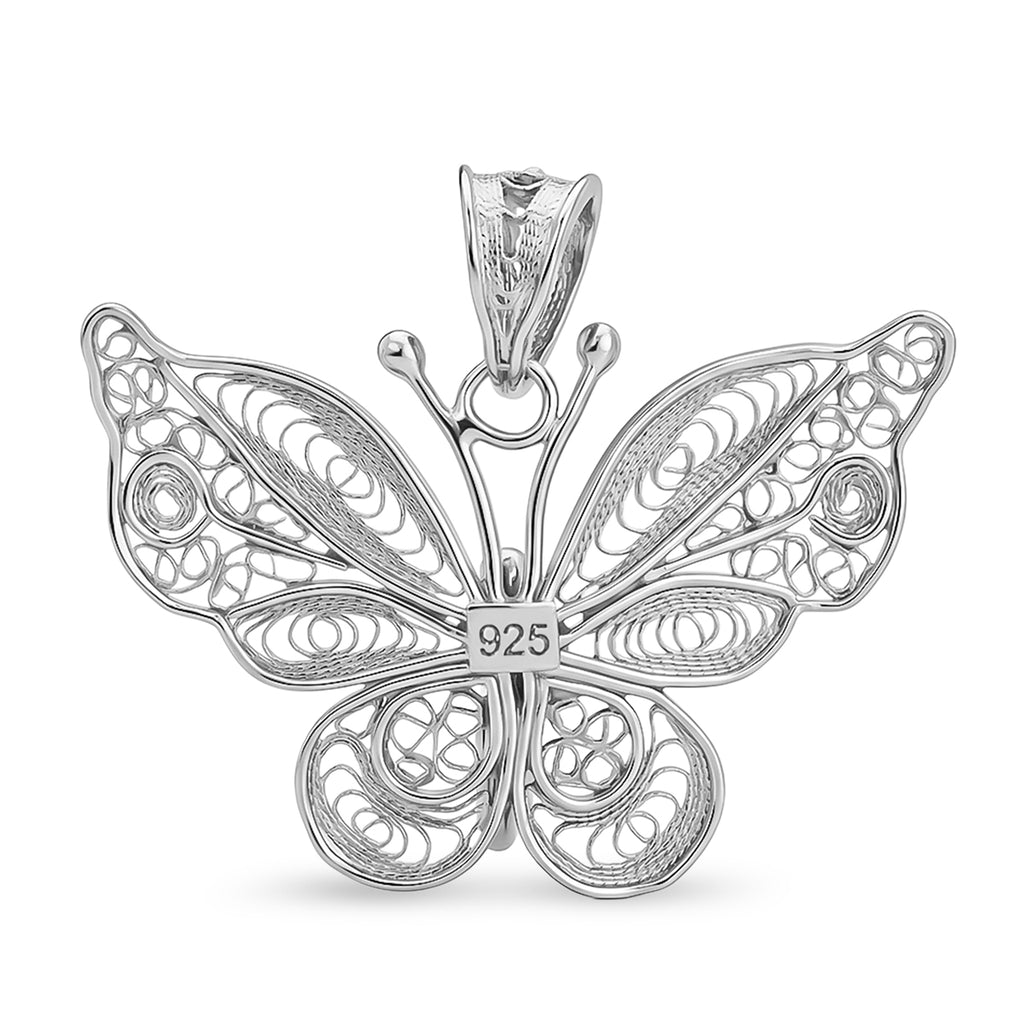 Royal Bali Collection - Sterling Silver Butterfly Pendant_8514549_2