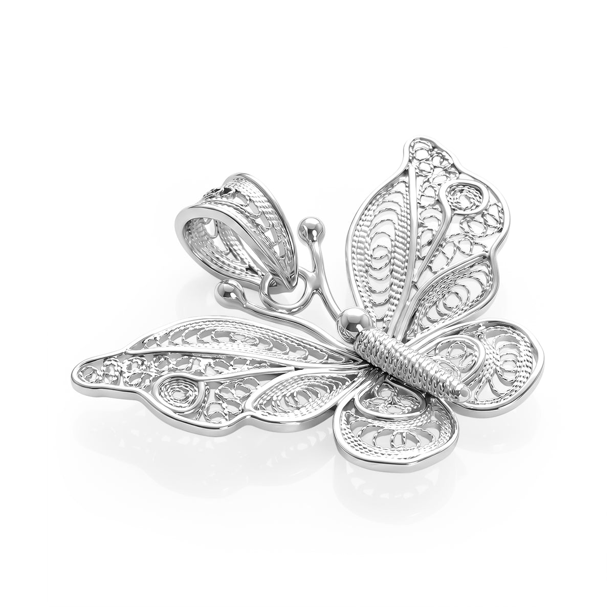 Royal Bali Collection - Sterling Silver Butterfly Pendant 8514549 4