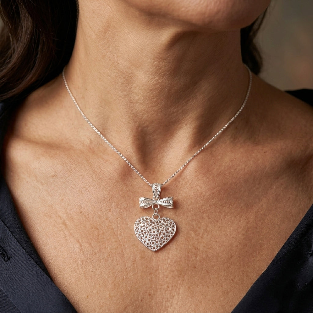 Royal Bali Collection - Sterling Silver Heart Pendant 8514550 2