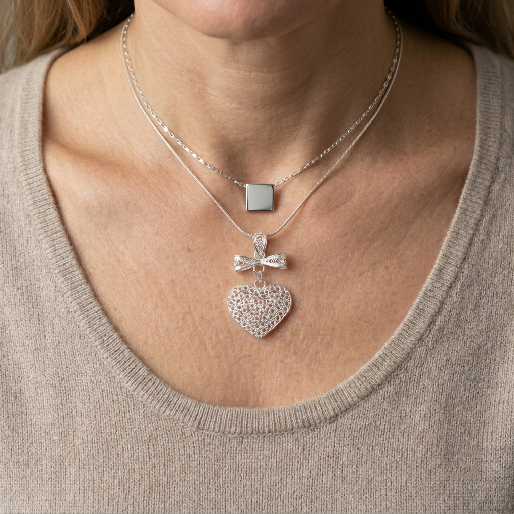 Royal Bali Collection - Sterling Silver Heart Pendant_8514550_2
