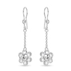 Royal Bali Collection - Sterling Silver Floral Drop Earring with Hook_8514552_4