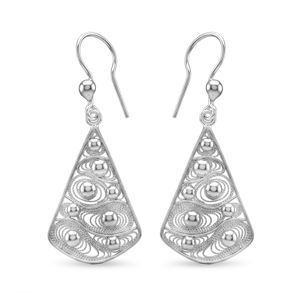 Royal Bali Collection - Sterling Silver Dangle Earring with Hook 8514569 4