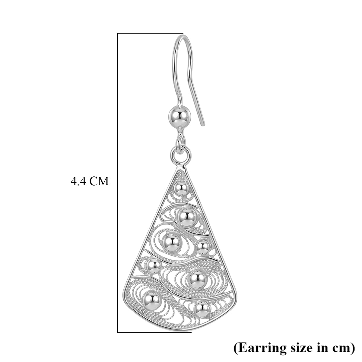 Royal Bali Collection - Sterling Silver Dangle Earring with Hook 8514569 6