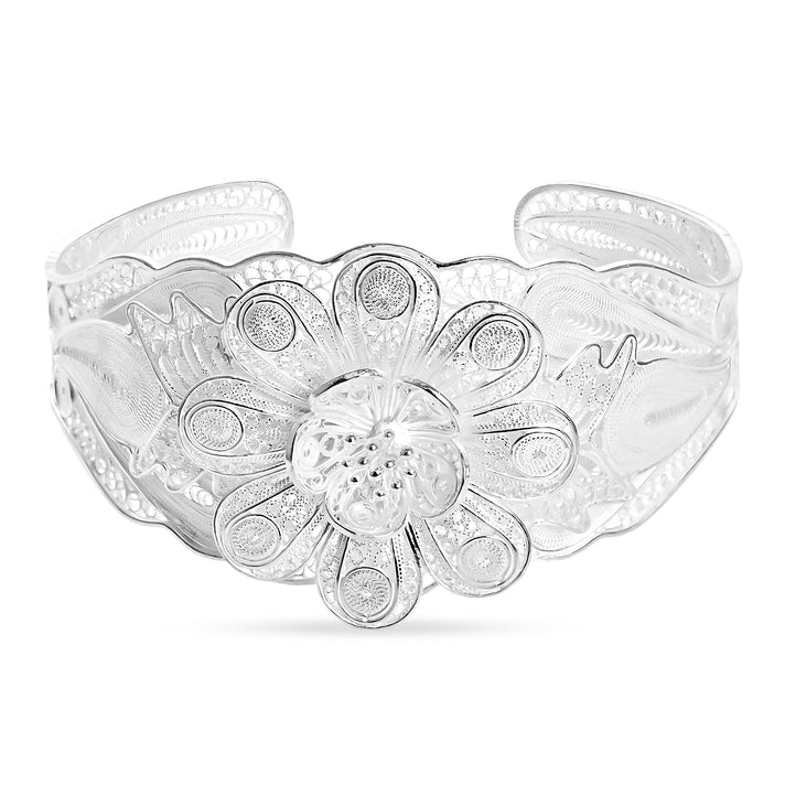 Royal Bali Collection - Sterling Silver Cuff Bangle (Size - 7.5), Silver Wt. 34.00 Gms 8514634 1