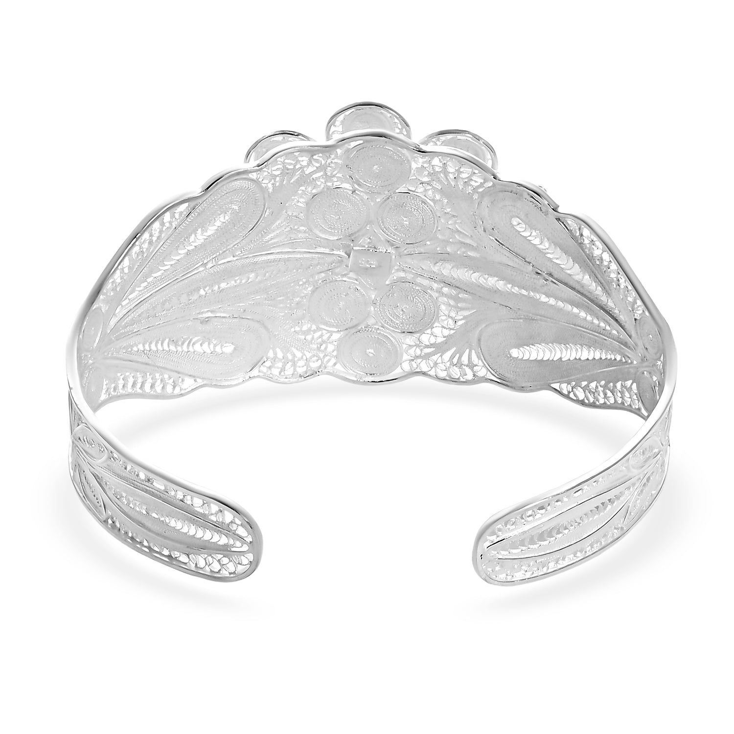 Royal Bali Collection - Sterling Silver Cuff Bangle (Size - 7.5), Silver Wt. 34.00 Gms 8514634 6
