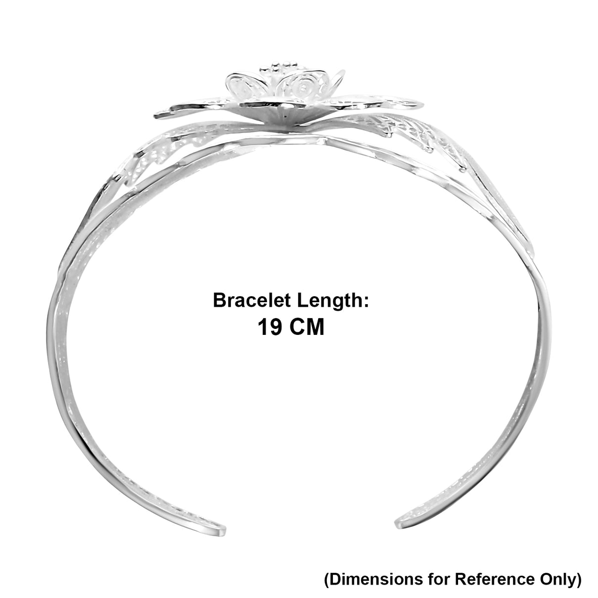 Royal Bali Collection - Sterling Silver Cuff Bangle (Size - 7.5), Silver Wt. 34.00 Gms 8514634 7
